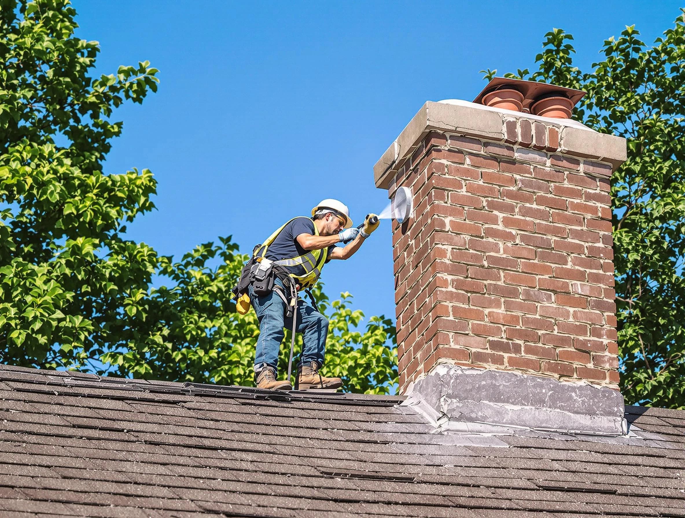 Hampton Chimney Sweep performing an inspection with advanced tools in Hampton, PA