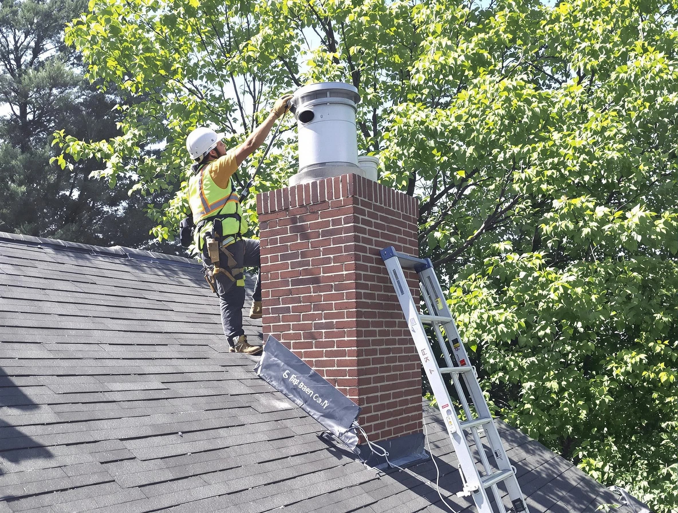 Chimney liner inspection by Hampton Chimney Sweep in Hampton, PA