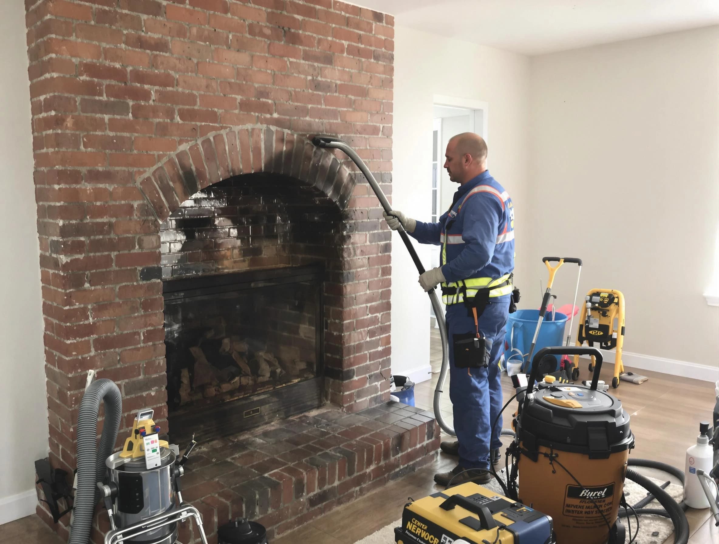 Hampton Chimney Sweep expert performing detailed chimney sweep in Hampton, PA