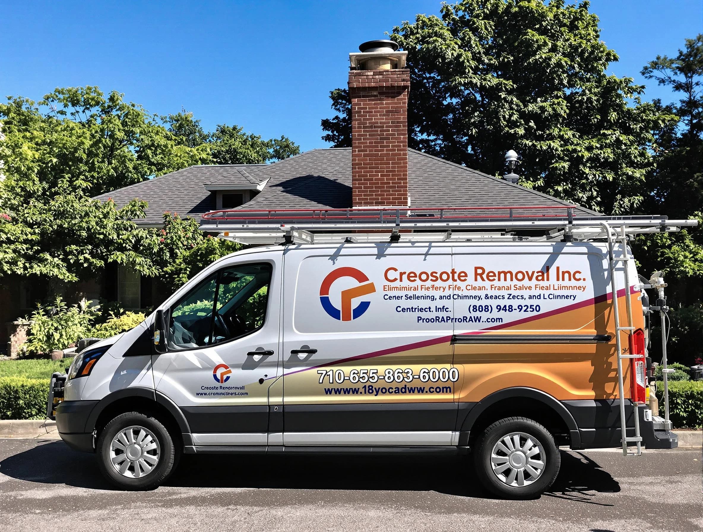 Hampton Chimney Sweep technician removing creosote safely in Hampton, PA