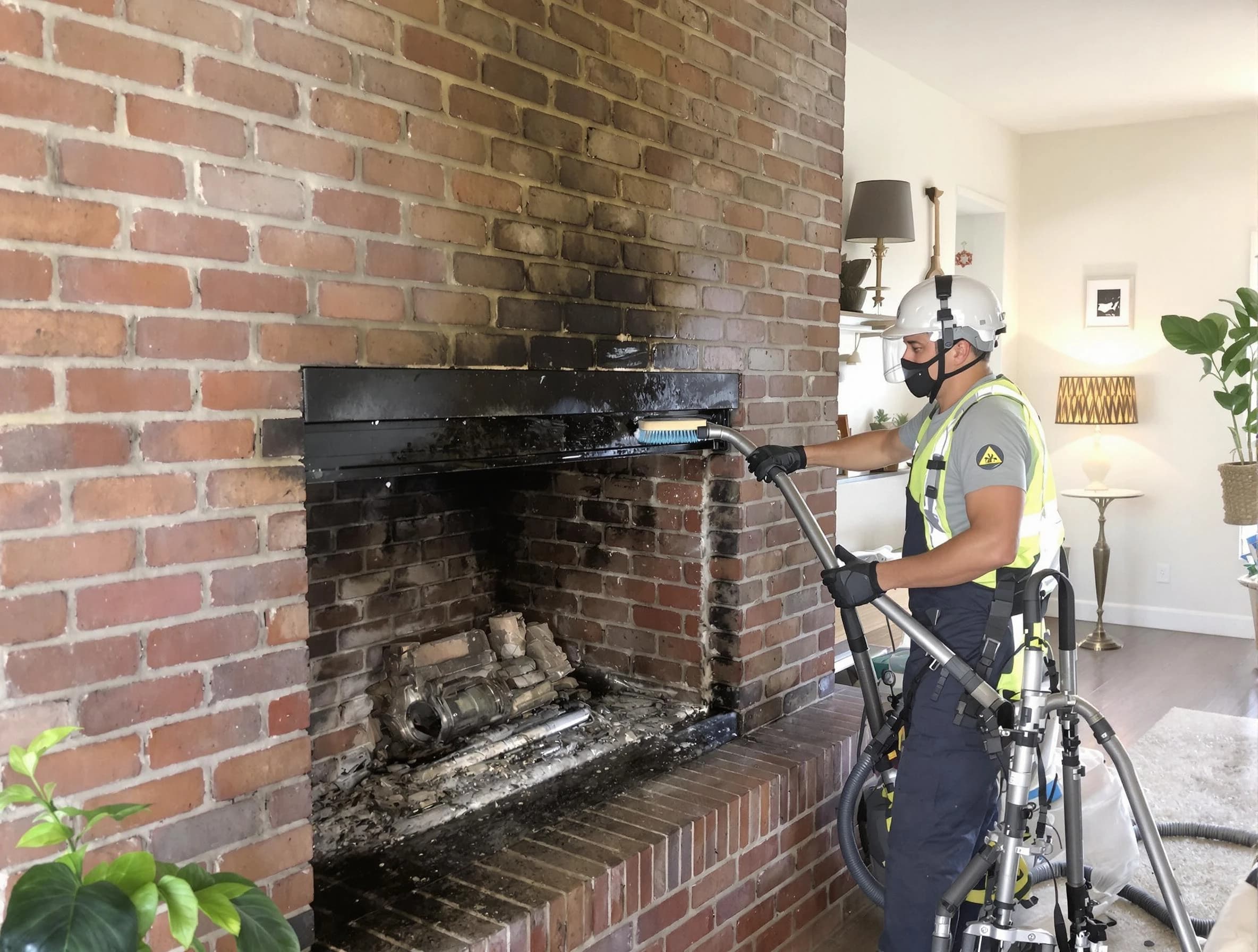 Hampton Chimney Sweep providing fireplace cleaning services in Hampton, PA