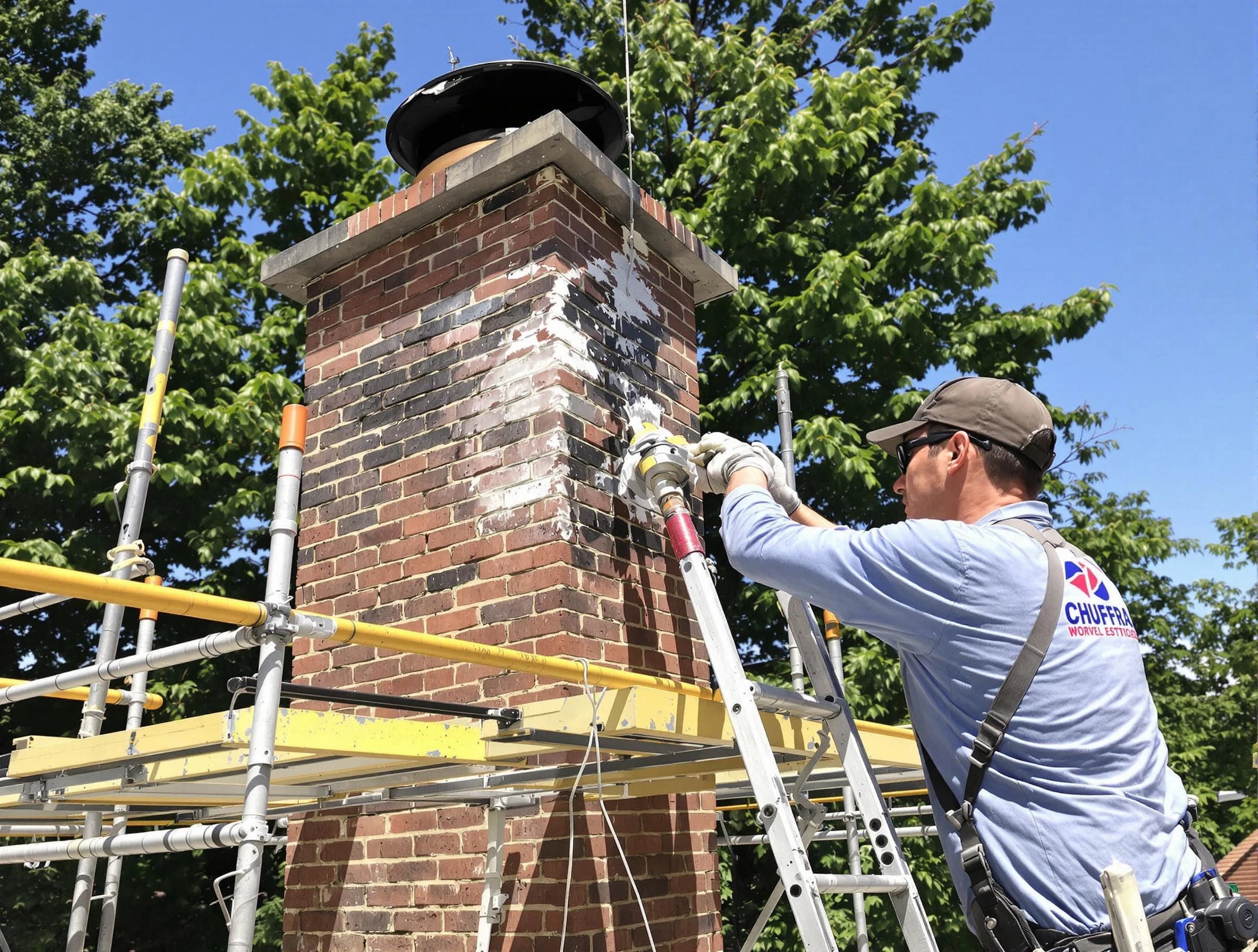 Structural chimney repair by Hampton Chimney Sweep in Hampton, PA