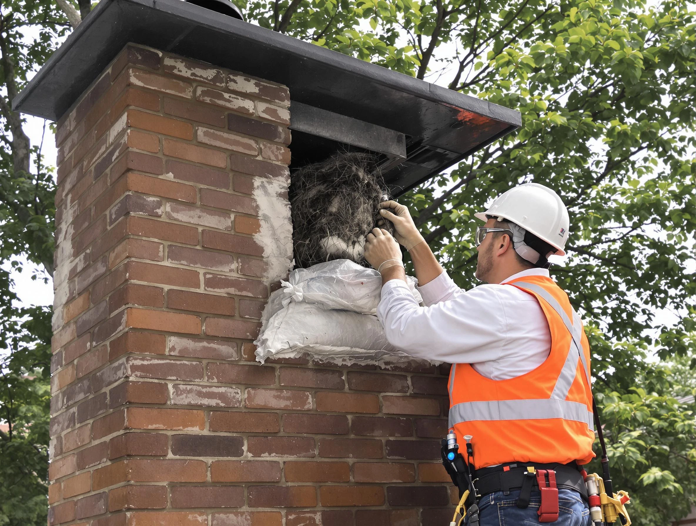 Humane removal of debris and animals by Hampton Chimney Sweep in Hampton, PA
