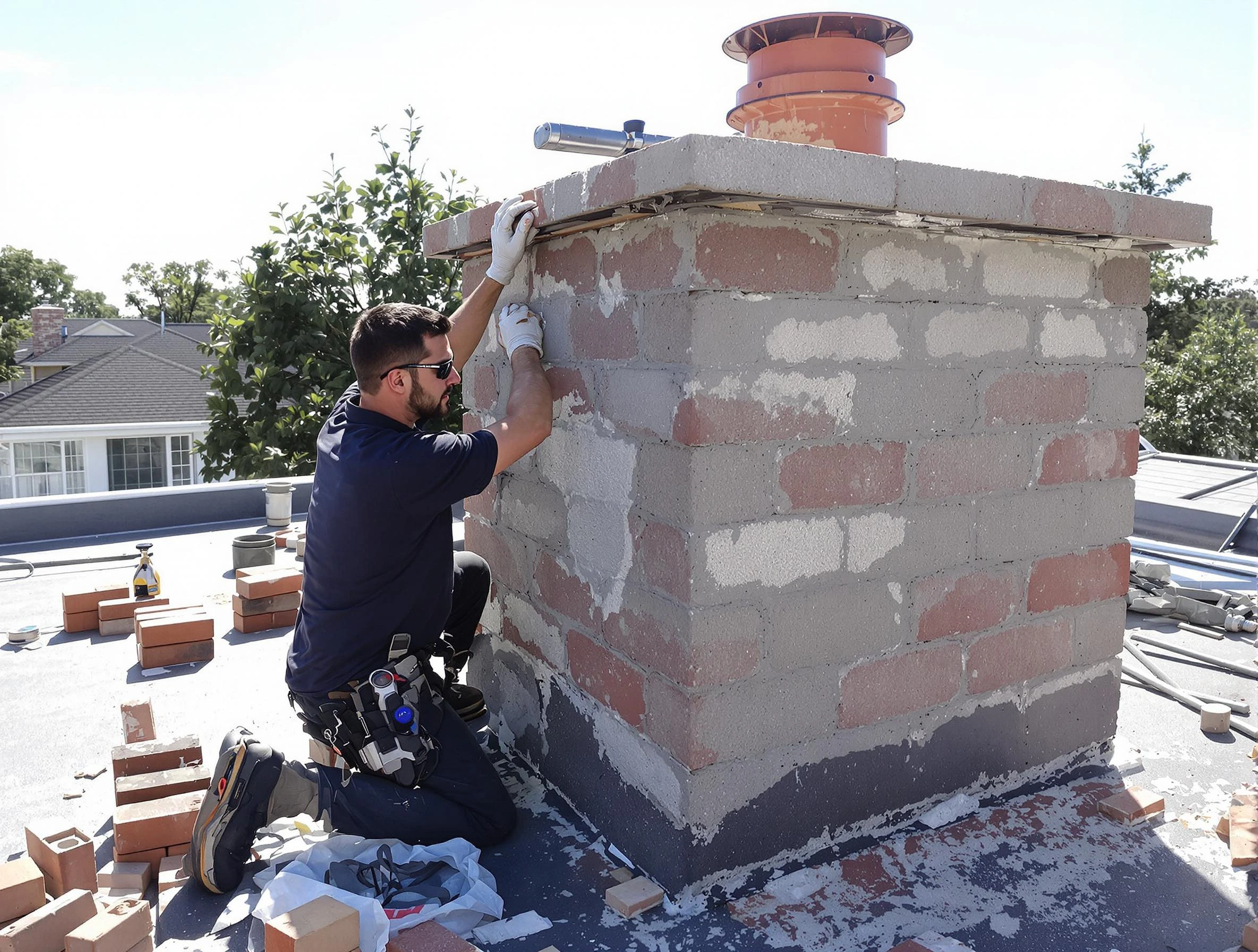Advanced chimney repair process by Hampton Chimney Sweep in Hampton, PA