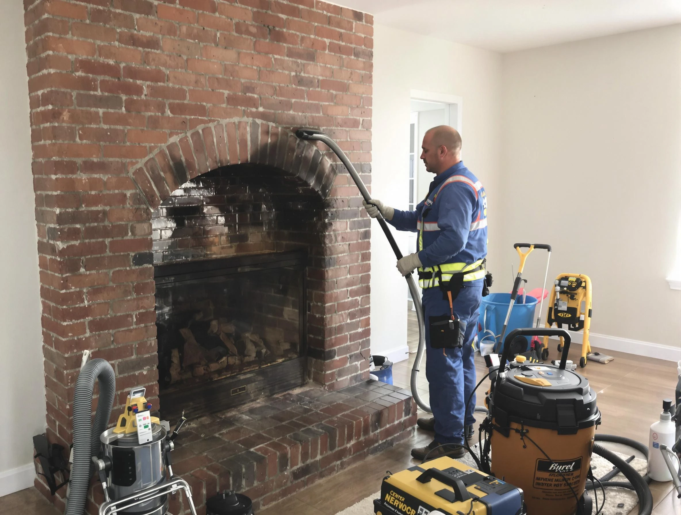 Hampton Chimney Sweep expert performing detailed chimney sweep in Hampton, PA